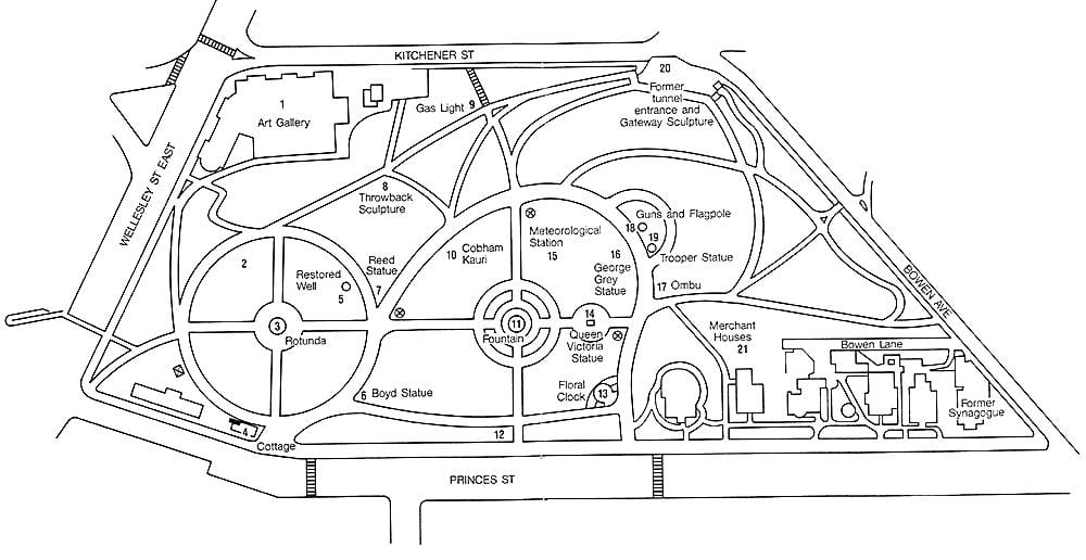 harta Albert park din Auckland