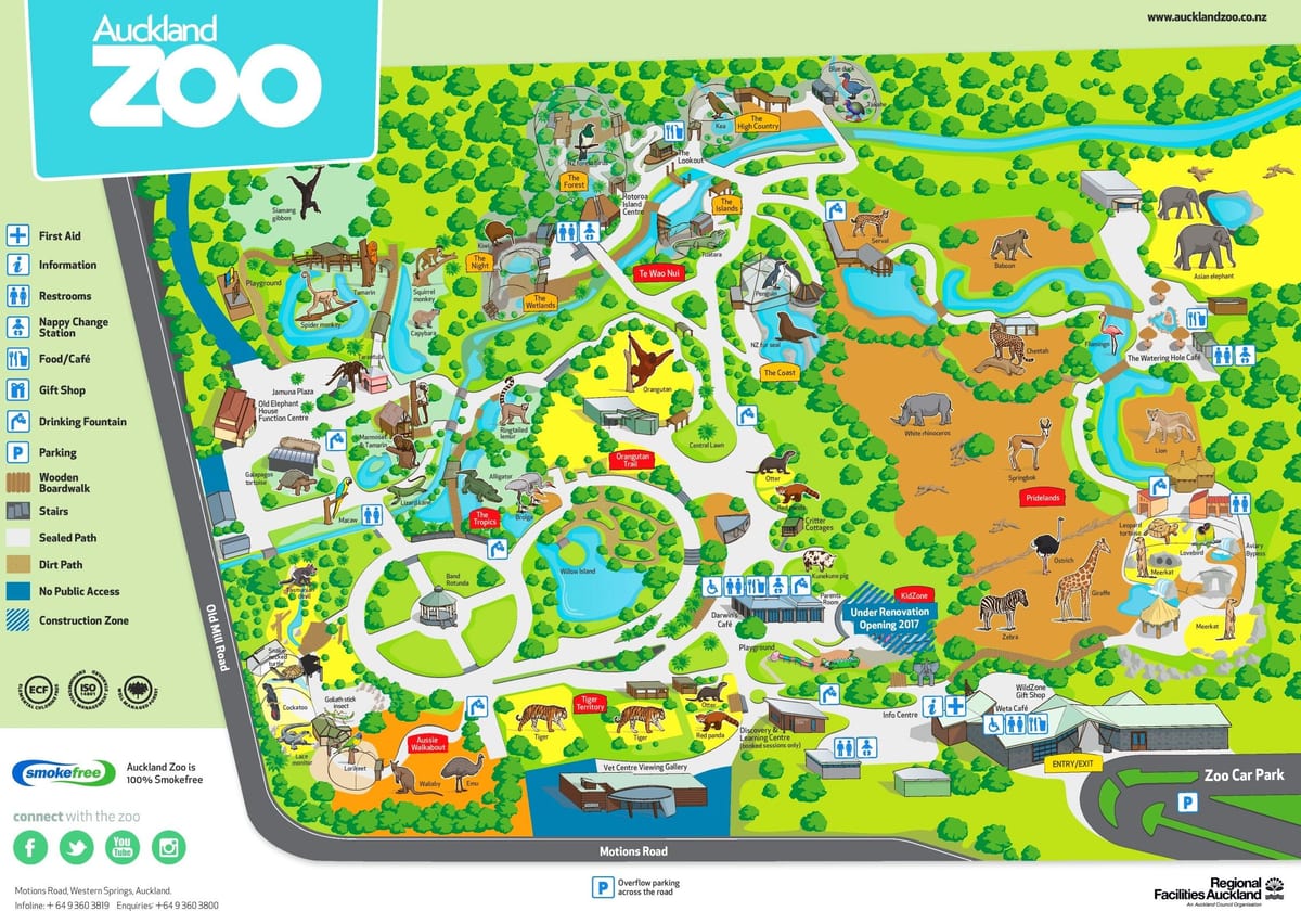 harta Auckland zoo