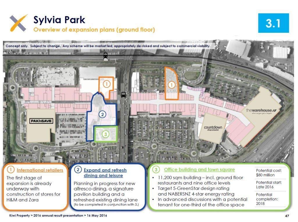 Sylvia park din Auckland arată hartă