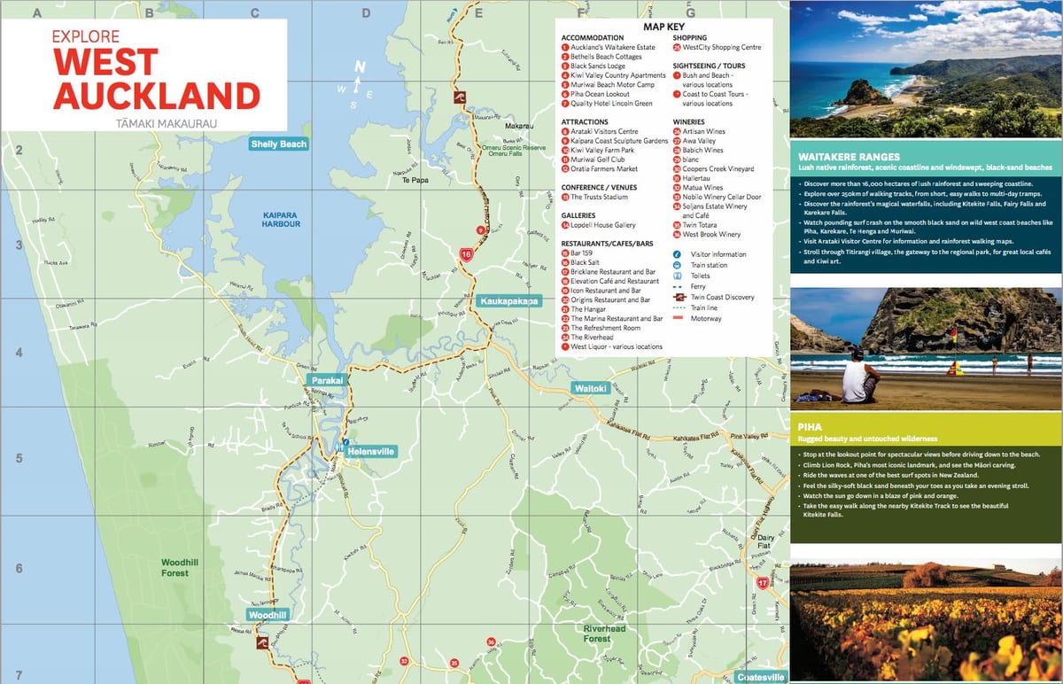 harta west Auckland