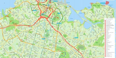 Harta Auckland cbd