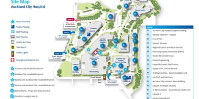 Harta Auckland spital