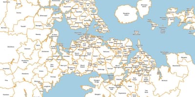 Harta Auckland suburbii