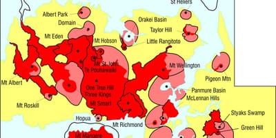Auckland vulcani hartă